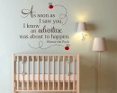 As soon as I saw you - Winnie the Pooh Wall Quote Nursery Wall Decal
